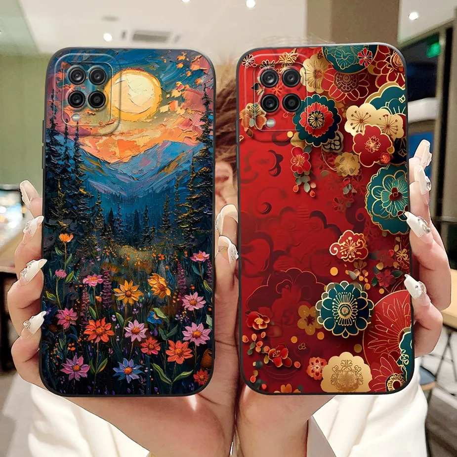 Para Samsung Galaxy A12 funda M12 F12 nueva cubierta pintada de caramelo funda de silicona suave para Samsung A12 M 12 Galaxy M12 F12 Fundas parachoques - imagen 3