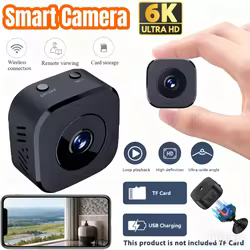 Cámara Seguridad WiFi 6K Mini Vigilancia Hogar con Visión Nocturna