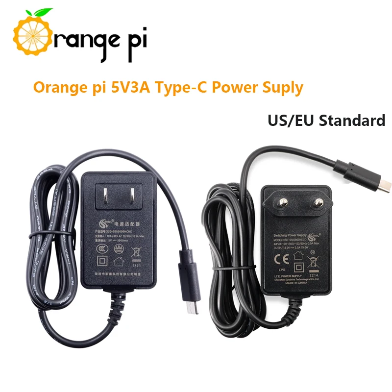 Orange Pi PC H3 1GB caja negra/blanca, fuente de alimentación 5V3A tipo C UE/EE. UU., cámara de 2MP opcional soporte de cuatro núcleos Android,Ubuntu,Debian - imagen 4