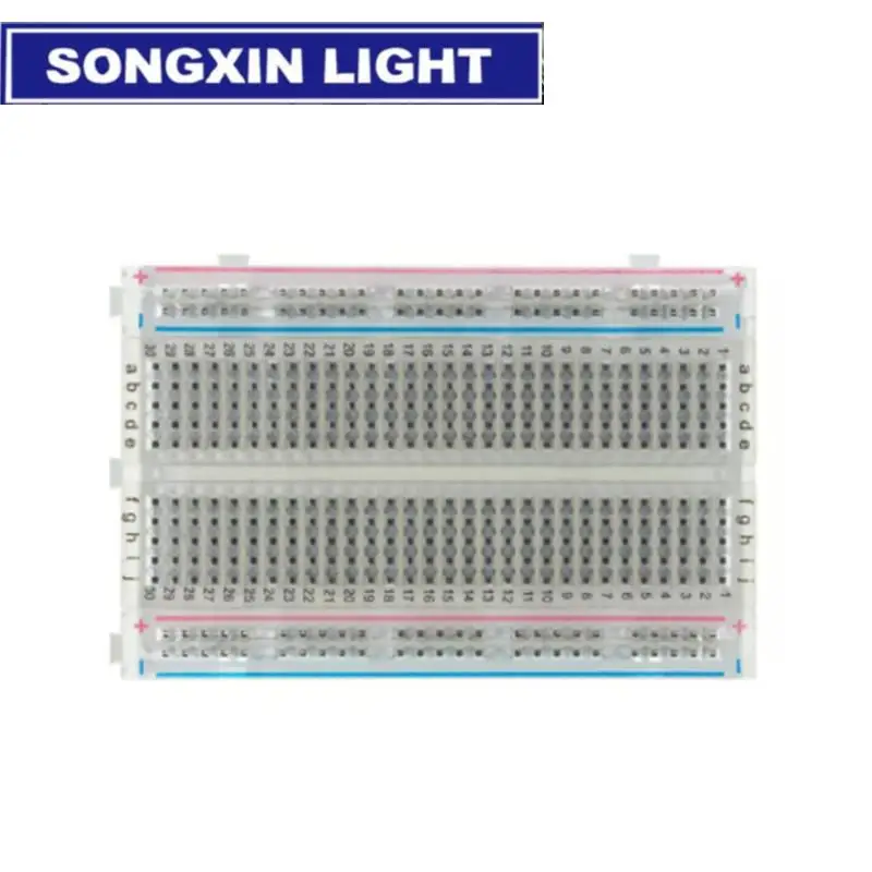 SAMIROB-Placa de pruebas de 400/830 puntos, placa de pruebas de 830 puntos, PCB sin soldadura de MB-102, placa de pruebas de 400 agujeros, MB102 - imagen 4