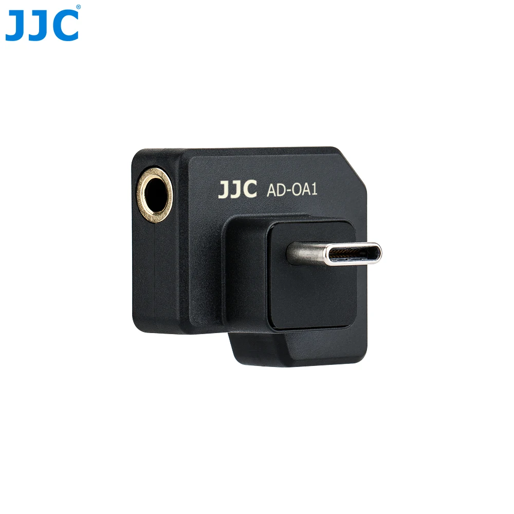 JJC-Adaptador de Micrófono Dual de USB-C, dispositivo solo para cámara DJI Osmo Action 1, compatible con carga de batería y transmisión de datos, 3,5mm
