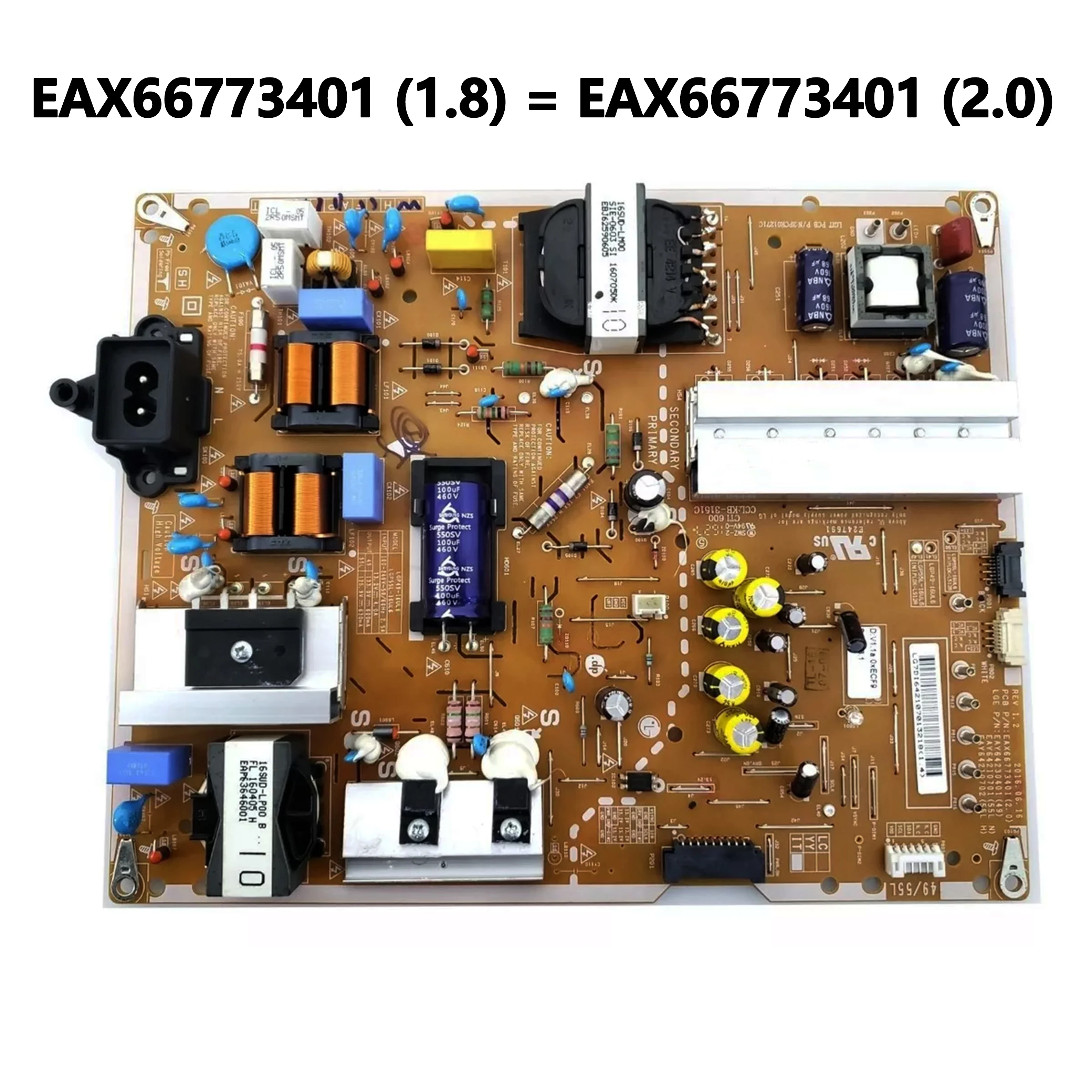 EAX 66773401   (1,8) (2,0) Placa de alimentación LGP55L-16UL6 para TV 49UH6500 49UH770V 49UH652T 55UH650V 55UH668V 55UH661V 55UH7650 55UH6500