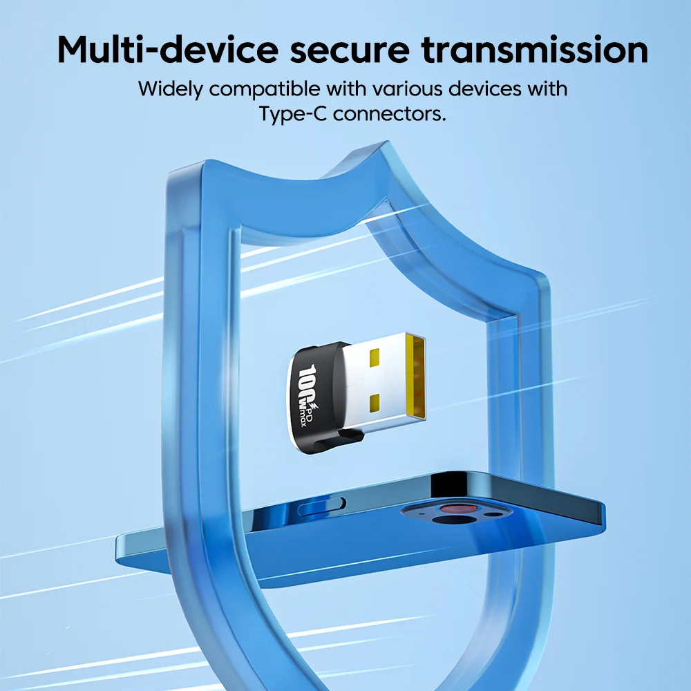 Crouch-Adaptador USB tipo C OTG de 100W, adaptador USB A macho A USB C hembra, transferencia de datos de carga rápida para auriculares móviles y portátiles - imagen 4