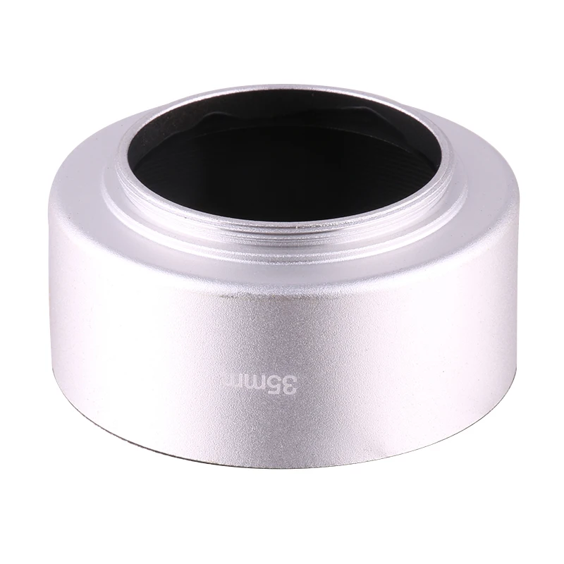 Parasol de lente de Metal estándar profesional, color negro y plateado, 35mm, para lente CCTV de 35mm f 1,7/lente de cámara CCTV f1.4 de 50mm - imagen 4