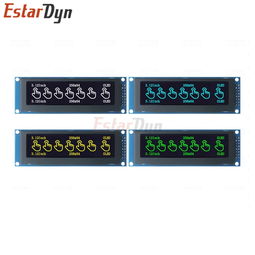 Módulo de pantalla OLED de 3,12 pulgadas SSD1322 256x64 para Arduino STM32 Raspberry Pi, interfaz SPI I2C con cabezal de Pin presoldado - imagen 3