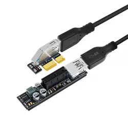 Cable Riser PCIe USB 3.0 x1 a x1 con Alimentación para PC