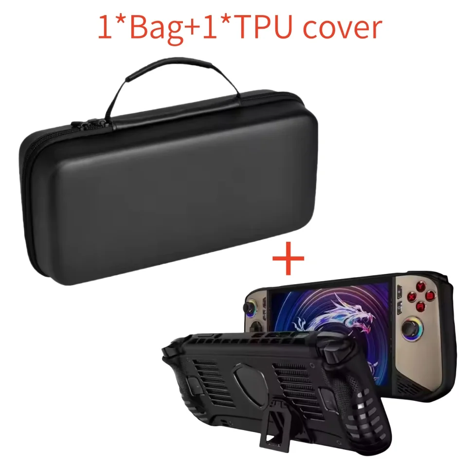 con soporte funda de mano para Claw 8 AI + funda protectora suave a prueba de golpes bolsa de almacenamiento Estuche de transporte para MSI Claw 8 AI + 2025