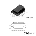 Black  G 3x8mm