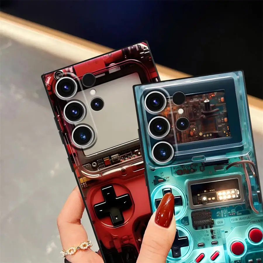 Funda de teléfono suave negra de arte de máquina avanzada para Samsung Galaxy S23 Ultra S20 S25 Edge S21 FE S24 Plus - imagen 4