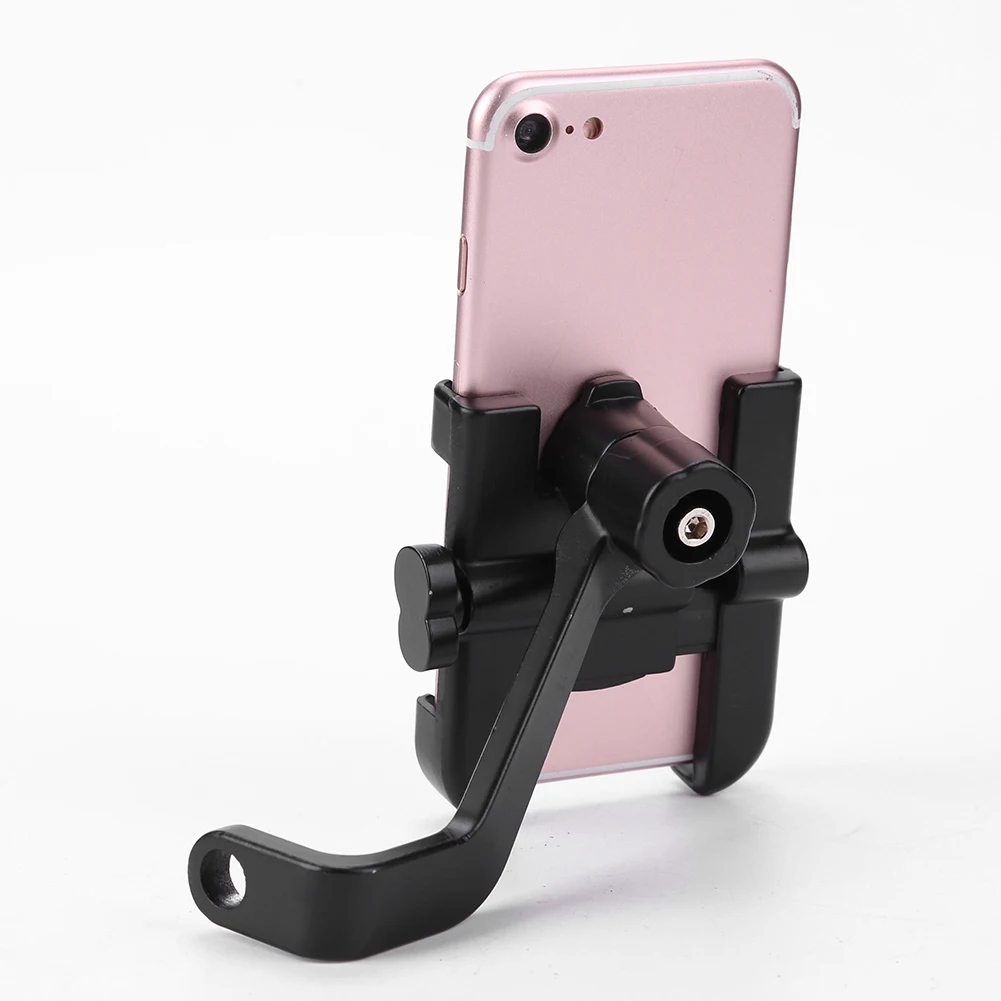 Soporte de teléfono de aleación de aluminio para motocicleta, soporte para GPS, para teléfono móvil, espejo retrovisor de Moto, montaje en manillar para Xiaomi y IPhone - imagen 2