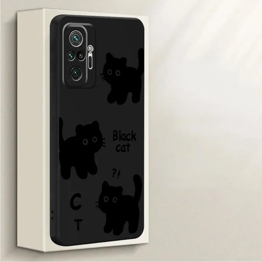 Funda de teléfono con bonito gato para Xiaomi Redmi Note 13 12 ProPlus 11s 10Lite 10 14 Pro Plus 10 11 Pro 12s, funda suave - imagen 2