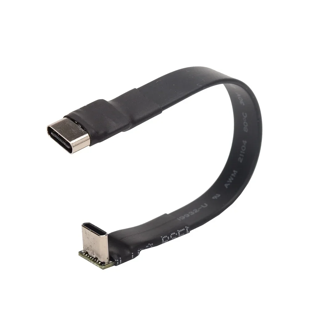 Cable de extensión USB 2,0 tipo C plegable, adaptador de 90 grados FPC FPV, cinta plana de 2,0 USB-C, Cable de datos de carga de blindaje EMI macho/hembra - imagen 5