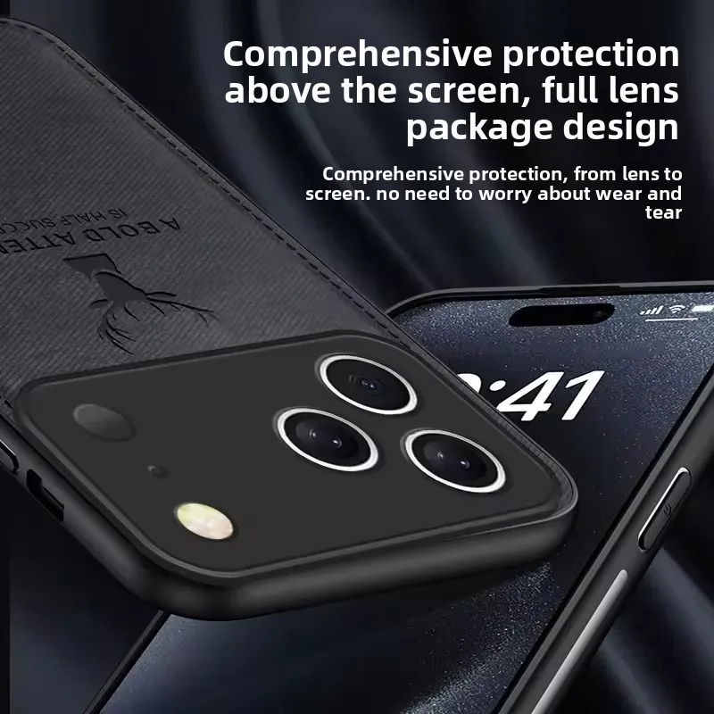 Funda de cuero TPU suave con cabeza de ciervo para IPhone 17 Air 16 E 15 14 13 11 Pro Max Plus 12 Mini 13Mini 12Mini 16E i17 cubierta de parachoques de teléfono - imagen 4