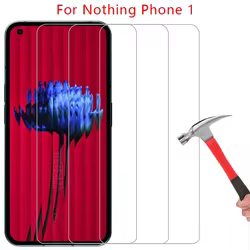 protector de pantalla para nada teléfono 1 protector de vidrio templado en teléfono1 una película de vidrio nothin notando nada teléfono nadaphone1