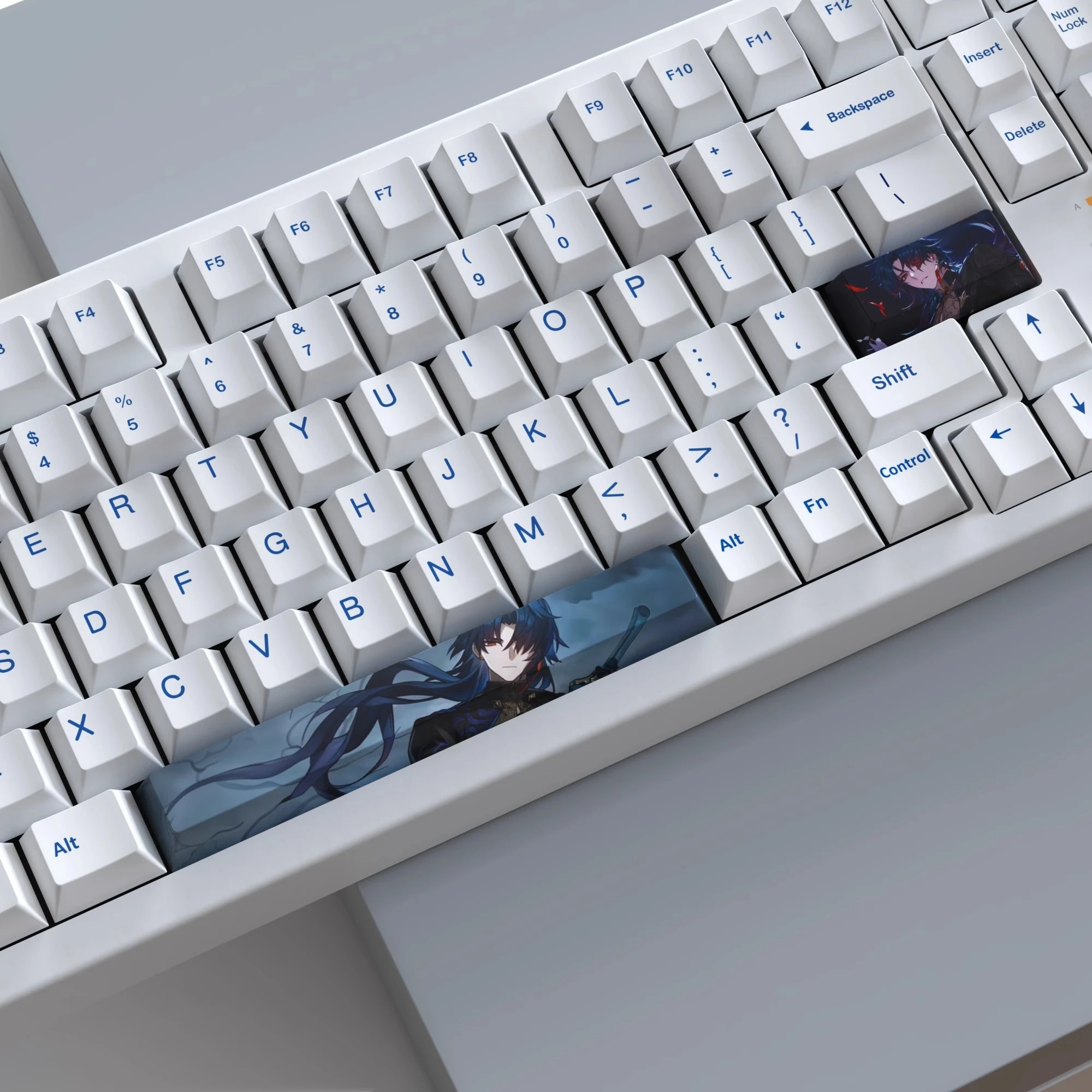 Juego de 3 teclas Honkai Star Rail, barra espacial 6.25U ESC 2.25U, teclas de entrada, subcama de tinte PBT, teclas para juegos de Anime, perfil de cereza - imagen 3