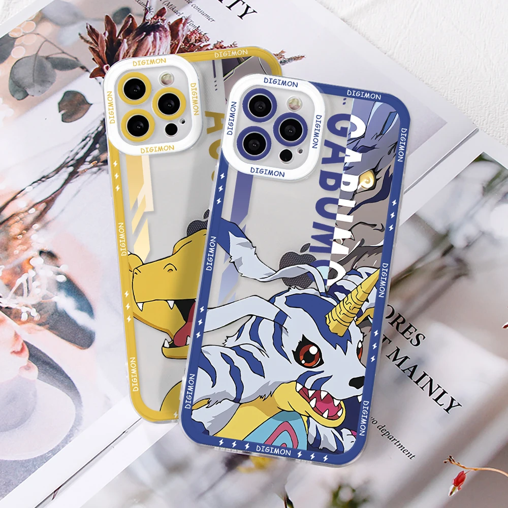 Funda de teléfono Anime Digimon Adventure para Samsung Galaxy A71, A55, A54, A53, A52, A51, A34, A33, A32, A23, A14, A13, A12, 4G, 5G, Capa transparente - imagen 2