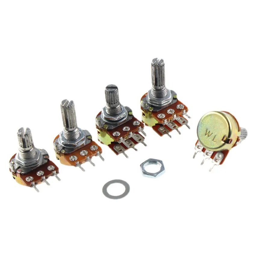 Amplificador de eje, potenciómetro estéreo Dual individual 2/5/10/50/100/500K, WH148, B1K, B2K, B5K, B10K, B20K, B50K, B100K, B500K, 3/6Pin, 15/20mm - imagen 4