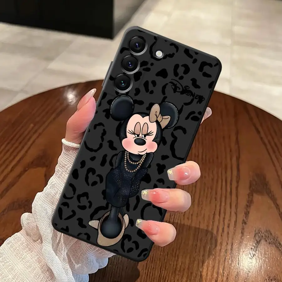 Funda para Samsung Galaxy A51 A73 A36 A23 A53 A22 A52 A32 A26 A72 A25 A71 A41 A24 A55 A35 funda negra suave para teléfono Disney Cute - imagen 5