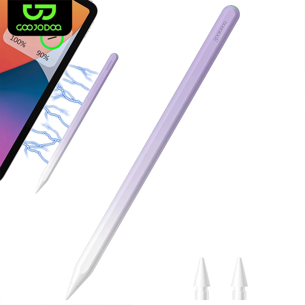GOOJODOQ para lápiz Apple 2 para iPad lápiz, estilete para iPad Pro 11 Pencil Pro 12,9/9,7 2018 2019 Mini 5 con rechazo de Palma