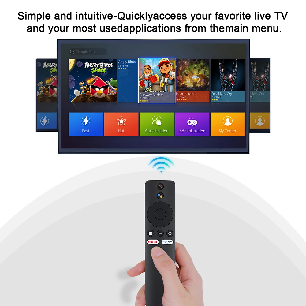 Control remoto por voz Bluetooth, Control remoto de TV inteligente para Xiaomi MI Box S, accesorios para TV Stick, MDZ-24-AA, asistente de voz de Google - imagen 4