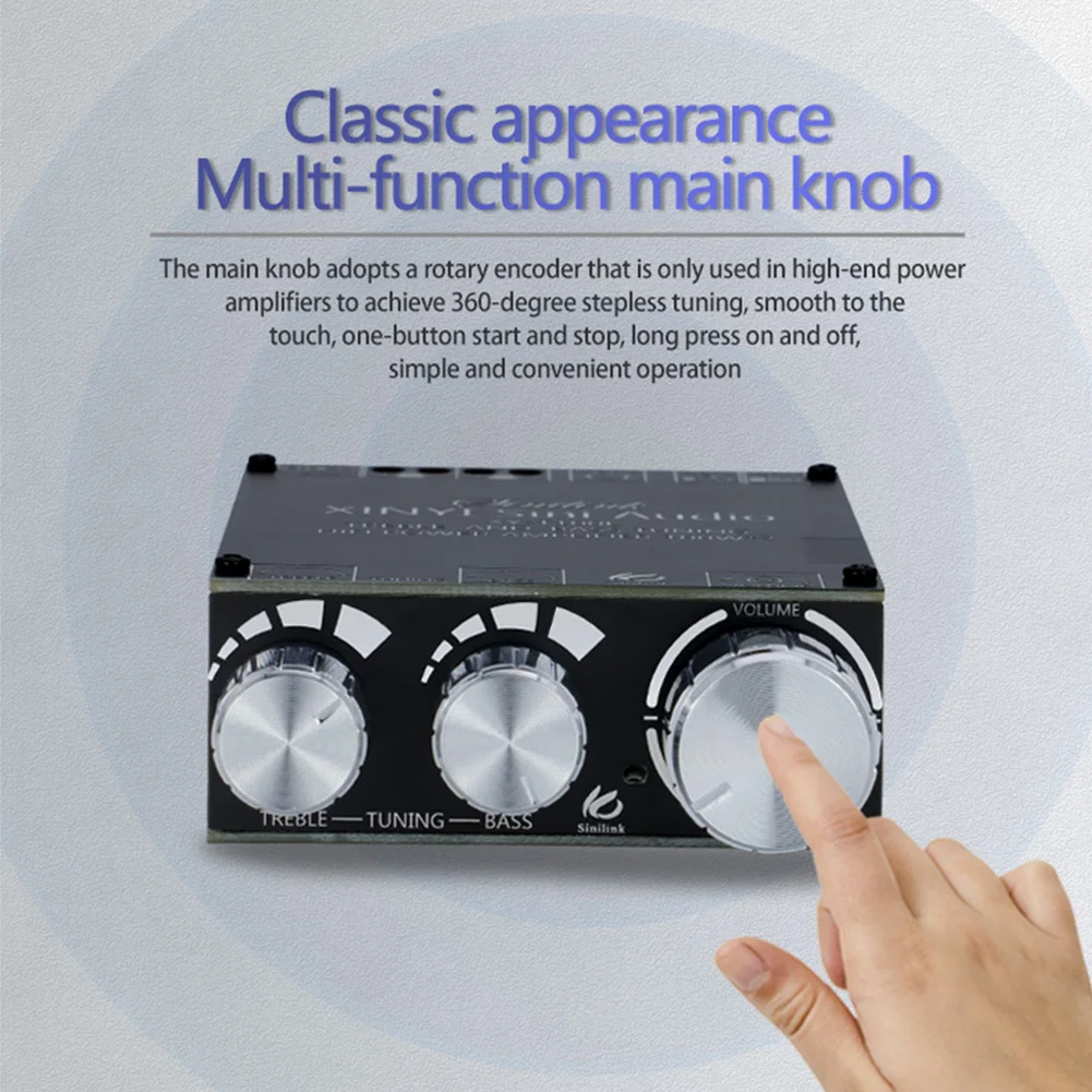 Placa amplificadora de Audio de potencia BT 5,0 TPA3116D2, placa amplificadora de 2x100W, altavoz, amplificador de Audio estéreo, ajuste de agudos y bajos - imagen 3