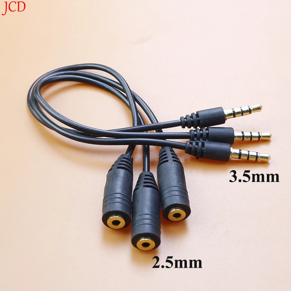 Convertidor de auriculares de 1 piezas, nuevo adaptador auxiliar macho a hembra de 3,5mm, 2,5mm, Jack de 3,5mm