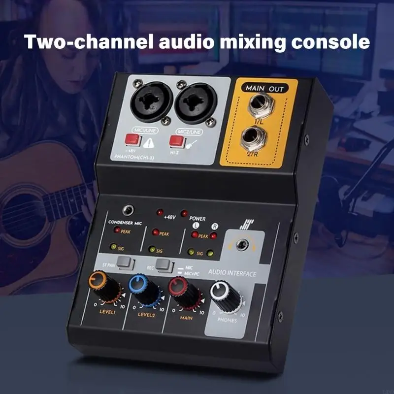 USB Power Recording Mixer 32bit Studio Calidad sonido Control doble entrada y3nd - imagen 3
