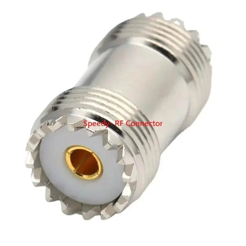 Conector recto UHF SO239 SO-239 hembra UHF hembra 2x adaptador doble para UHF PL259 macho coaxial latón entrega rápida - imagen 5