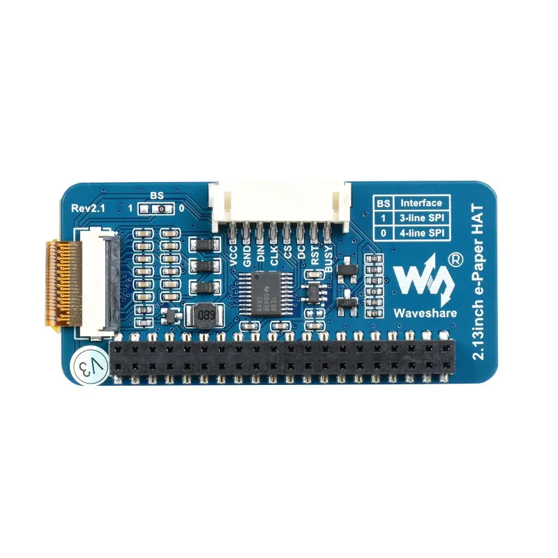 Interfaz SPI de sombrero de pantalla de tinta electrónica de papel electrónico de 2,13 pulgadas 250x122 para Raspberry Pi 5/4/3B +/3B/Zero para Arduino - imagen 2