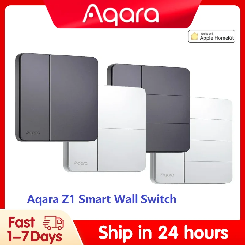 El interruptor de escena inteligente Aqara Z1 funciona con la aplicación Mi Home HomeKit No requiere cable neutro Control remoto para múltiples luces