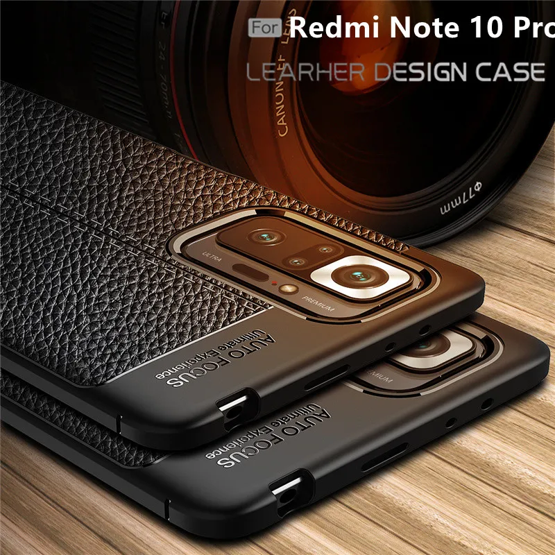 Funda protectora de cuero para Xiaomi Redmi Note 10 Pro, carcasa protectora de TPU para teléfono móvil Xiaomi Redmi Note 10 Pro - imagen 5