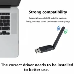 Adaptador WiFi USB 2.0 150 Mbps con Antena para Windows