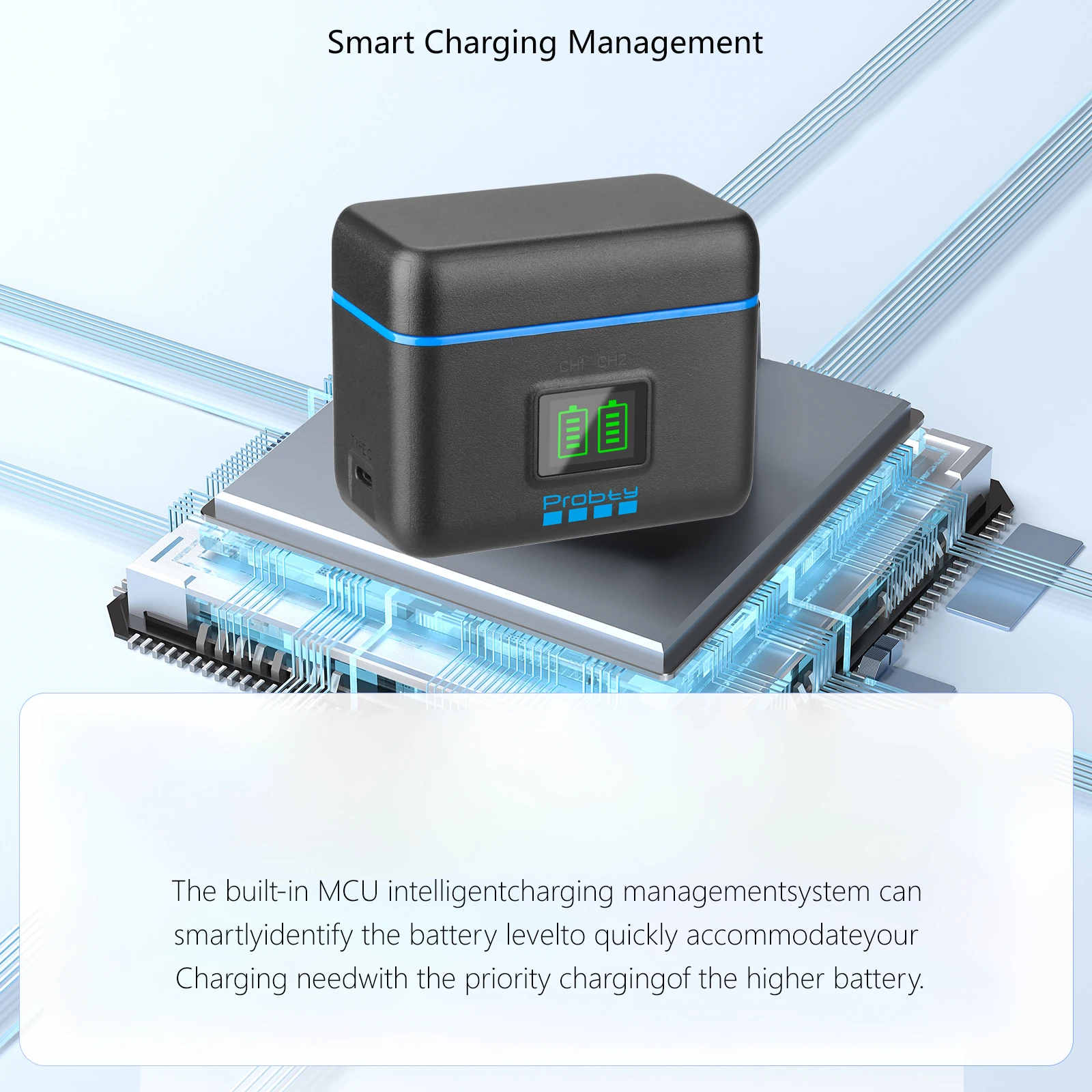 Batería de repuesto de 2850mAh para caja de cargador rápido Insta360 X5 para accesorios de Cámara de Acción Insta 360 X5 - imagen 5