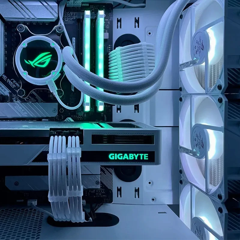 TEUCER-Cable de extensión de PSU de CPU, placa base 3 en 1, 30cm, ATX, 24 Pines, GPU, PCI-E, 6 + 2 pines, 8 pines, CPU EPS, 4 + 4 pines, 18awg, Cable de alimentación con peine - imagen 5