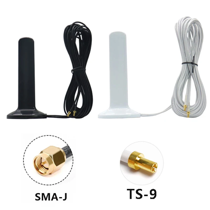 Amplificador de señal de antena GSM 4G 5G para exteriores 600-6000MHz 30dBi Omni antena con ventosa magnética SMA macho TS9 CRC9 para módem enrutador - imagen 2