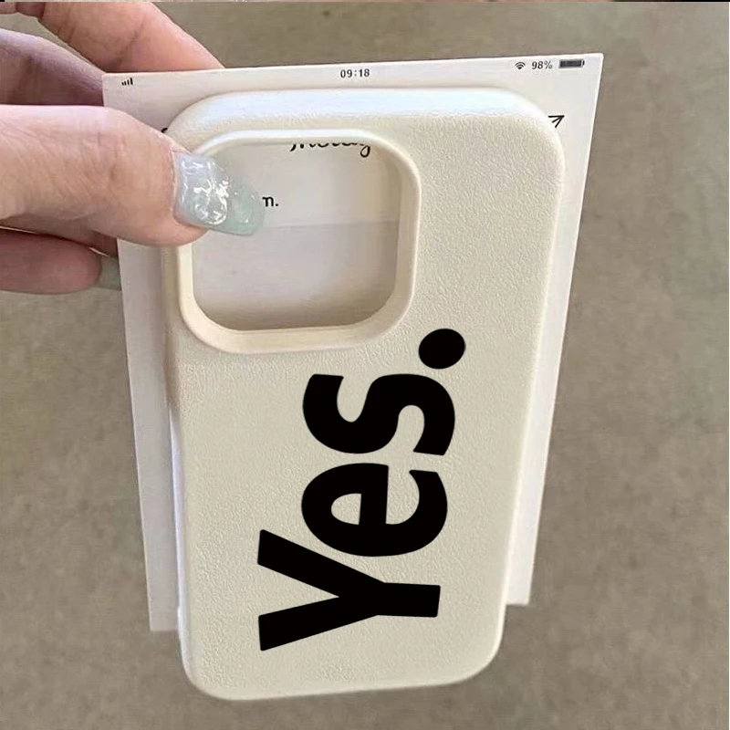 Sí letra Lichee patrón funda de teléfono para Xiaomi Redmi Note 14 Pro Plus 5G 14 13 12 11 10 15C 14C 13C cubierta suave de caramelo a prueba de golpes - imagen 2