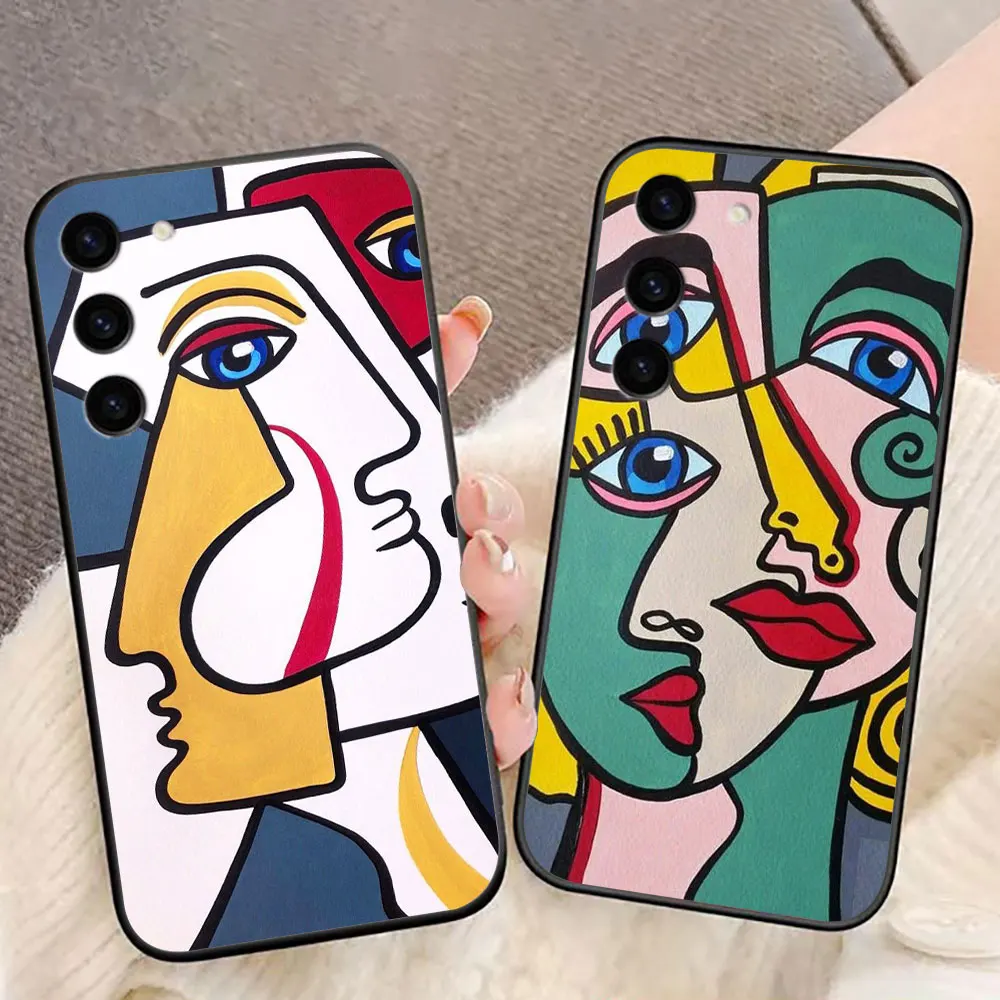 P-picasso pintura de arte abstracto Funda de teléfono para Samsung Galaxy S25 S24 S23 S22 S21 S20 FE S10 S9 PLUS ULTRA Funda Capa - imagen 2