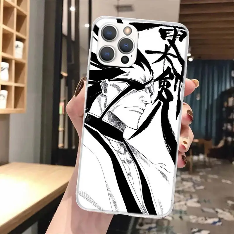 Funda de teléfono de silicona Bleach Zaraki Kenpachi para iPhone 17 16 16E 15 Pro Max 14 Plus 11 13 Mini 12 7 8 SE Air 17Pro Shell 17 - imagen 5