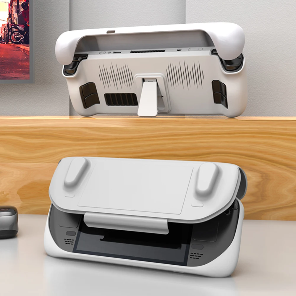 Funda protectora de consola de TPU, cubierta completa impermeable a prueba de polvo, cubierta frontal desmontable con soporte para Steam Deck - imagen 2