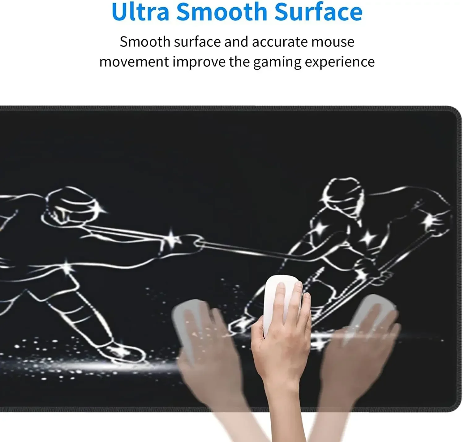 Alfombrilla de ratón para juegos de hockey sobre hielo, alfombrilla para ratón de deportes electrónicos profesional para jugadores pequeños, nuevas almohadillas Premium con parte inferior de goma antideslizante de alta elasticidad - imagen 5