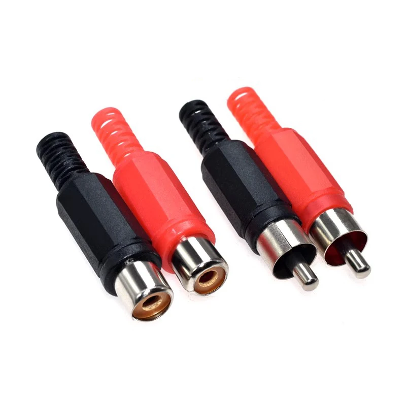 Cabezal de soldadura RCA para audio y vídeo, Conector de soldadura macho, AV, macho, hembra, 5 colores, 10 piezas, Rojo - imagen 2