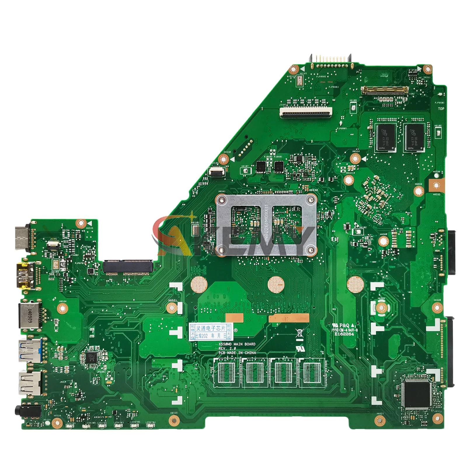 Placa base para ordenador portátil X550MJ para ASUS VivoBook X550M X552M Y582M X550MD X550MJ placa base con CPU Celeron 100% pruebas OK envío rápido - imagen 2