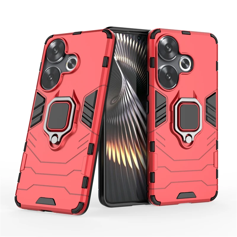 Para Poco F6 funda XiaomiPoco F6 Capas nuevo teléfono a prueba de golpes armadura trasera PC parachoques anillo magnético soporte cubierta Poco F6 Fundas - imagen 4