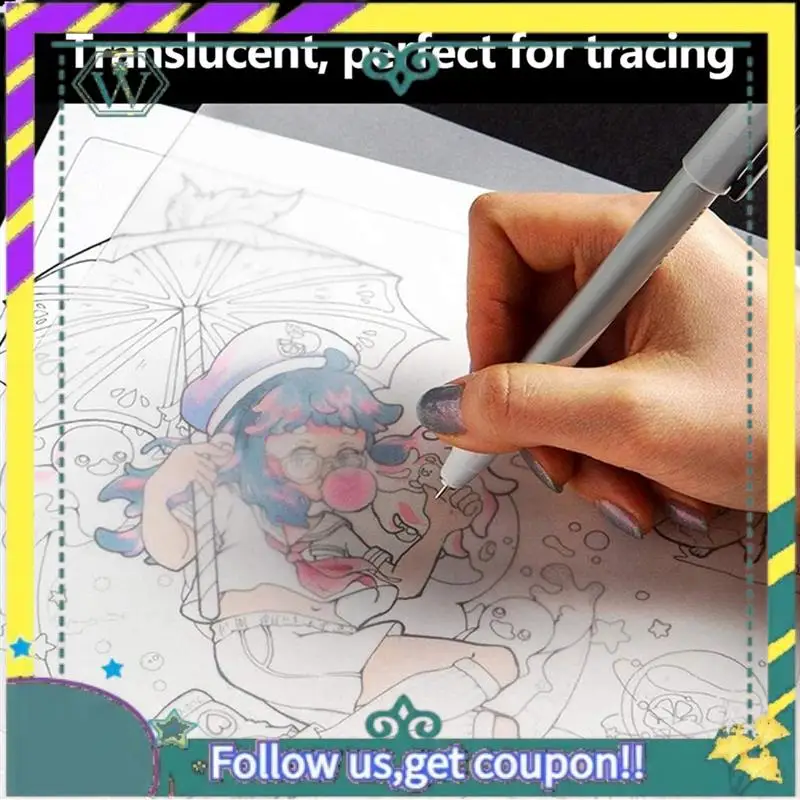 Papeles de calco A28Q-A4, 200 hojas, papel de calco de 63 GSM a granel, papel de calco técnico A4 para dibujar, álbumes de recortes, dibujar - imagen 5