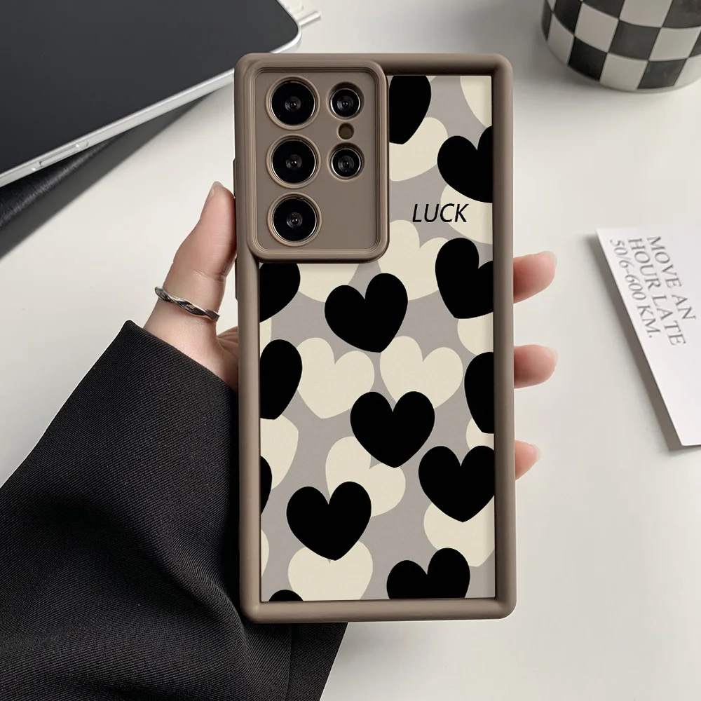 Funda de teléfono de silicona para Samsung A55 5G Galaxy A54 A15 A35 A34 A16 A06 A05 A05s A52 A53 A25 A24 A32 A33 A12 Funda de corazón de amor - imagen 4