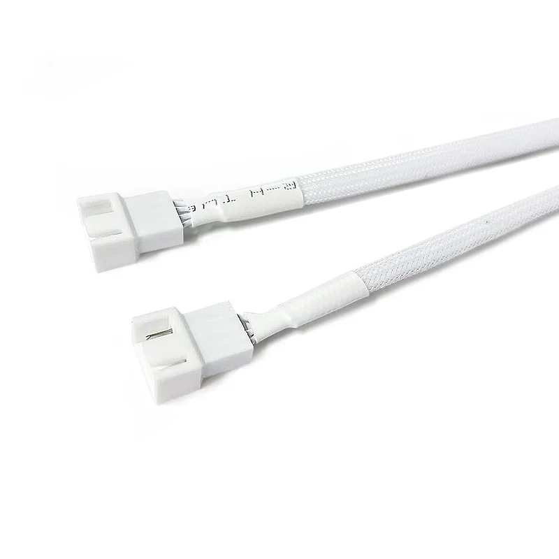 TEUCER 1/2/3/4 vías 4 pines PWM divisor hembra a 3/4 pines PWM Cable adaptador para computadora CPU ventilador con funda Cable de alimentación - imagen 5