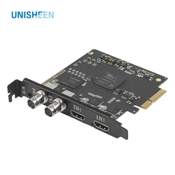 UNISHEEN Capturadora de Vídeo PCIe 1080P 4 Canales HDMI SDI