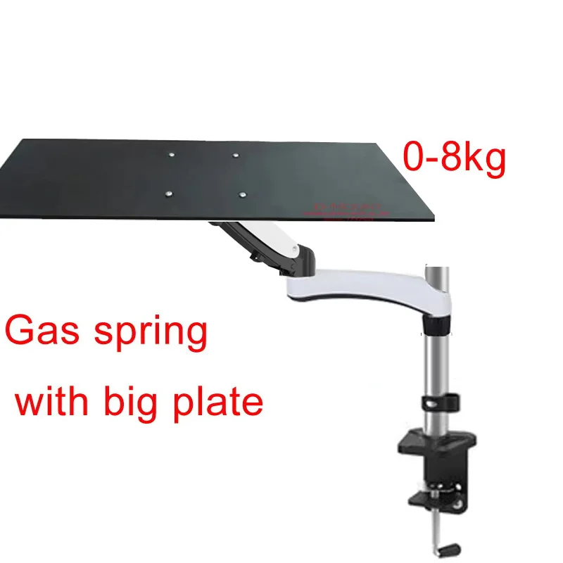 DL-GM112KY Soporte de teclado de resorte de gas con prensa de aire giratoria 360 de aluminio de 10 "-27" 0-8kg con ratón soporte de escritorio para ordenador portátil - imagen 3