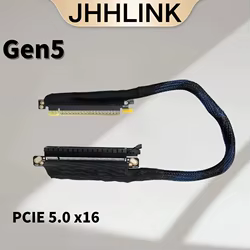 Cable de extensión de tarjeta gráfica externa de servidor PCI-E 5,0 X16, 64GB\S GEN 5, servidor sin pérdidas, Cable adaptador GPU flexible de malla trenzada