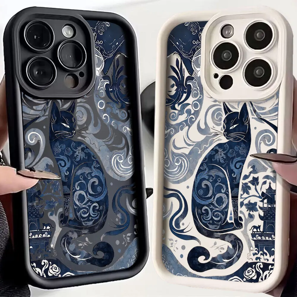 Graffiti Cute Cool Cat Phone Case For Google Pixel 9 8 7 8A 7A Pro XL 4G 5G Soft Silicone TPU Back Cover